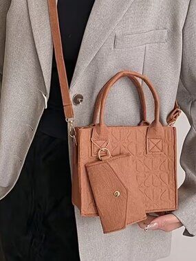 Crossbody Bag Set, Fashion Shoulder Bag with Matching Clutch Wallet